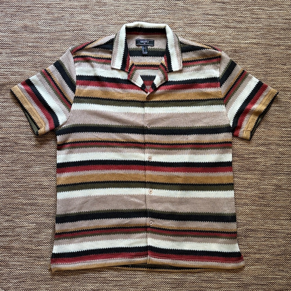 Forever 21 - Multicolor Knit Button Up